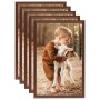 Tabletop collage photo frames 5 pcs brown MDF 21x29.7cm by vidaXL, Photo frames - Ref: Foro24-332509, Price: 19,52 €, Discoun...