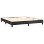 Box spring bed with black synthetic leather mattress 160x200 cm by vidaXL, Beds and slatted bases - Ref: Foro24-3127199, Pric...