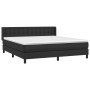 Box spring bed with black synthetic leather mattress 160x200 cm by vidaXL, Beds and slatted bases - Ref: Foro24-3130787, Pric...