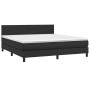 Cama box spring colchón y LED cuero sintético negro 160x200 cm de vidaXL, Camas y somieres - Ref: Foro24-3134111, Precio: 471...