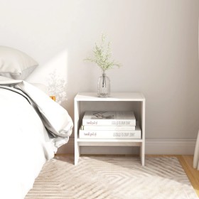 Solid white mango wood bedside table 40x30.5x40 cm by vidaXL, Nightstands - Ref: Foro24-808055, Price: 32,99 €, Discount: %