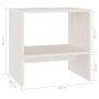 Nachttisch aus massivem weißem Mangoholz, 40 x 30,5 x 40 cm von vidaXL, Nachttische - Ref: Foro24-808055, Preis: 29,57 €, Rab...