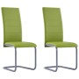 Cantilever dining chairs 2 pcs green synthetic leather by vidaXL, dining chairs - Ref: Foro24-281693, Price: 127,55 €, Discou...