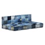 Palettensofakissen 2 Stück aus blauem Denim-Patchworkstoff von vidaXL, Kissen für Stühle und Sofas - Ref: Foro24-325911, Prei...