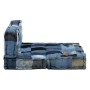 Palettensofakissen 2 Stück aus blauem Denim-Patchworkstoff von vidaXL, Kissen für Stühle und Sofas - Ref: Foro24-325911, Prei...