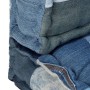 Palettensofakissen 2 Stück aus blauem Denim-Patchworkstoff von vidaXL, Kissen für Stühle und Sofas - Ref: Foro24-325911, Prei...