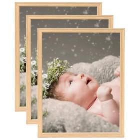 Collage photo frames 3 pcs wall/table light oak 70x90 cm by vidaXL, Photo frames - Ref: Foro24-332656, Price: 70,57 €, Discou...