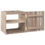 Armario de baño de pared madera maciza de teca 41x38x40 cm de vidaXL, Taquillas y armarios de almacenamiento - Ref: Foro24-33...