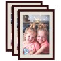 Dark red 3-piece wall/table photo collage frame 59.4x84cm by vidaXL, Photo frames - Ref: Foro24-332696, Price: 43,55 €, Disco...