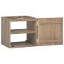 Armario de baño de pared madera maciza de teca 46x25,5x40 cm de vidaXL, Taquillas y armarios de almacenamiento - Ref: Foro24-...