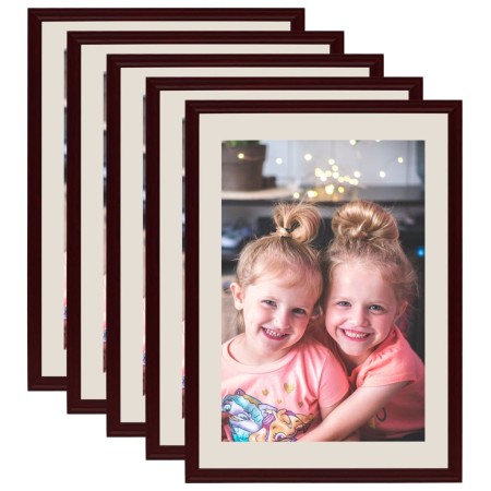 Collage photo frames 5 pcs wall/table dark red 59.4x84 cm by vidaXL, Photo frames - Ref: Foro24-332697, Price: 55,60 €, Disco...