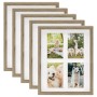 3D photo frames 5 pcs dark wood 28x35cm 4 photos of 10x15cm by vidaXL, Photo frames - Ref: Foro24-332723, Price: 41,93 €, Dis...