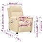 Cream fabric massage chair by vidaXL, Electric massage chairs - Ref: Foro24-342298, Price: 180,99 €, Discount: %