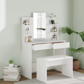 White dressing table set 96x40x142 cm by vidaXL, Bedroom Dressers - Ref: Foro24-3114155, Price: 113,99 €, Discount: %