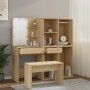 Sonoma Oak Plywood LED Vanity Set by vidaXL, Bedroom furniture sets - Ref: Foro24-3114101, Price: 221,26 €, Discount: %