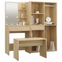 Sonoma Oak Plywood LED Vanity Set by vidaXL, Bedroom furniture sets - Ref: Foro24-3114101, Price: 221,26 €, Discount: %