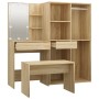 Sonoma Oak Plywood LED Vanity Set by vidaXL, Bedroom furniture sets - Ref: Foro24-3114101, Price: 221,26 €, Discount: %