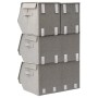 Set of stackable storage boxes 4 pcs gray fabric by vidaXL, Storage baskets - Ref: Foro24-332900, Price: 49,99 €, Discount: %