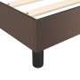 Brown synthetic leather bed frame 100x200 cm by vidaXL, Beds and slatted bases - Ref: Foro24-3120685, Price: 89,99 €, Discoun...