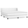 Box spring bed with white synthetic leather mattress 160x200 cm by vidaXL, Beds and slatted bases - Ref: Foro24-3127200, Pric...