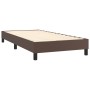 Box spring bed with brown synthetic leather mattress 100x200 cm by vidaXL, Beds and slatted bases - Ref: Foro24-3127238, Pric...