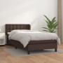 Box spring bed with brown synthetic leather mattress 100x200 cm by vidaXL, Beds and slatted bases - Ref: Foro24-3127298, Pric...