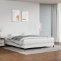 Box spring bed with white synthetic leather mattress 160x200 cm by vidaXL, Beds and slatted bases - Ref: Foro24-3144268, Pric...