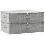 Storage boxes 2 units gray fabric 70x40x18 cm by vidaXL, Storage baskets - Ref: Foro24-332906, Price: 37,51 €, Discount: %