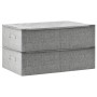 Storage boxes 2 units gray fabric 70x40x18 cm by vidaXL, Storage baskets - Ref: Foro24-332906, Price: 37,51 €, Discount: %