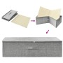 Storage boxes 2 units gray fabric 70x40x18 cm by vidaXL, Storage baskets - Ref: Foro24-332906, Price: 37,51 €, Discount: %