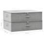 Storage boxes 2 units gray fabric 70x40x18 cm by vidaXL, Storage baskets - Ref: Foro24-332906, Price: 37,51 €, Discount: %