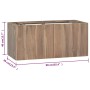 Armario de baño de pared madera maciza de teca 90x39x40 cm de vidaXL, Taquillas y armarios de almacenamiento - Ref: Foro24-33...