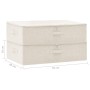 Storage boxes 2 units cream fabric 70x40x18 cm by vidaXL, Storage baskets - Ref: Foro24-332908, Price: 40,99 €, Discount: %