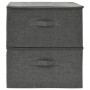 Storage boxes 2 units anthracite gray fabric 43x34x23 cm by vidaXL, Storage baskets - Ref: Foro24-332909, Price: 32,05 €, Dis...