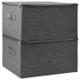 Storage boxes 2 units anthracite gray fabric 43x34x23 cm by vidaXL, Storage baskets - Ref: Foro24-332909, Price: 32,05 €, Dis...