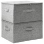 Aufbewahrungsboxen 2 Einheiten grauer Stoff 43x34x23 cm von vidaXL, Aufbewahrungskörbe - Ref: Foro24-332910, Preis: 27,37 €, ...