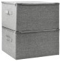 Aufbewahrungsboxen 2 Einheiten grauer Stoff 43x34x23 cm von vidaXL, Aufbewahrungskörbe - Ref: Foro24-332910, Preis: 27,37 €, ...