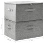 Aufbewahrungsboxen 2 Einheiten grauer Stoff 43x34x23 cm von vidaXL, Aufbewahrungskörbe - Ref: Foro24-332910, Preis: 27,37 €, ...