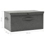 Aufbewahrungsbox aus anthrazitgrauem Stoff 50x30x25 cm von vidaXL, Aufbewahrungskörbe - Ref: Foro24-332912, Preis: 23,47 €, R...