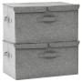 Storage boxes 2 units gray fabric 50x30x25 cm by vidaXL, Storage baskets - Ref: Foro24-332915, Price: 32,99 €, Discount: %