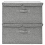 Storage boxes 2 units gray fabric 50x30x25 cm by vidaXL, Storage baskets - Ref: Foro24-332915, Price: 32,99 €, Discount: %