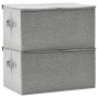 Storage boxes 2 units gray fabric 50x30x25 cm by vidaXL, Storage baskets - Ref: Foro24-332915, Price: 32,99 €, Discount: %