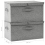 Storage boxes 2 units gray fabric 50x30x25 cm by vidaXL, Storage baskets - Ref: Foro24-332915, Price: 32,99 €, Discount: %