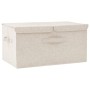 Cream fabric storage box 50x30x25 cm by vidaXL, Storage baskets - Ref: Foro24-332916, Price: 22,17 €, Discount: %