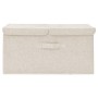 Cream fabric storage box 50x30x25 cm by vidaXL, Storage baskets - Ref: Foro24-332916, Price: 22,17 €, Discount: %