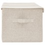 Cream fabric storage box 50x30x25 cm by vidaXL, Storage baskets - Ref: Foro24-332916, Price: 22,17 €, Discount: %