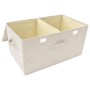 Cream fabric storage box 50x30x25 cm by vidaXL, Storage baskets - Ref: Foro24-332916, Price: 22,17 €, Discount: %