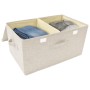 Cream fabric storage box 50x30x25 cm by vidaXL, Storage baskets - Ref: Foro24-332916, Price: 22,17 €, Discount: %