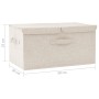 Cremefarbene Aufbewahrungsbox aus Stoff, 50 x 30 x 25 cm von vidaXL, Aufbewahrungskörbe - Ref: Foro24-332916, Preis: 20,95 €,...