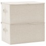 Storage boxes 2 units cream fabric 50x30x25 cm by vidaXL, Storage baskets - Ref: Foro24-332917, Price: 38,15 €, Discount: %